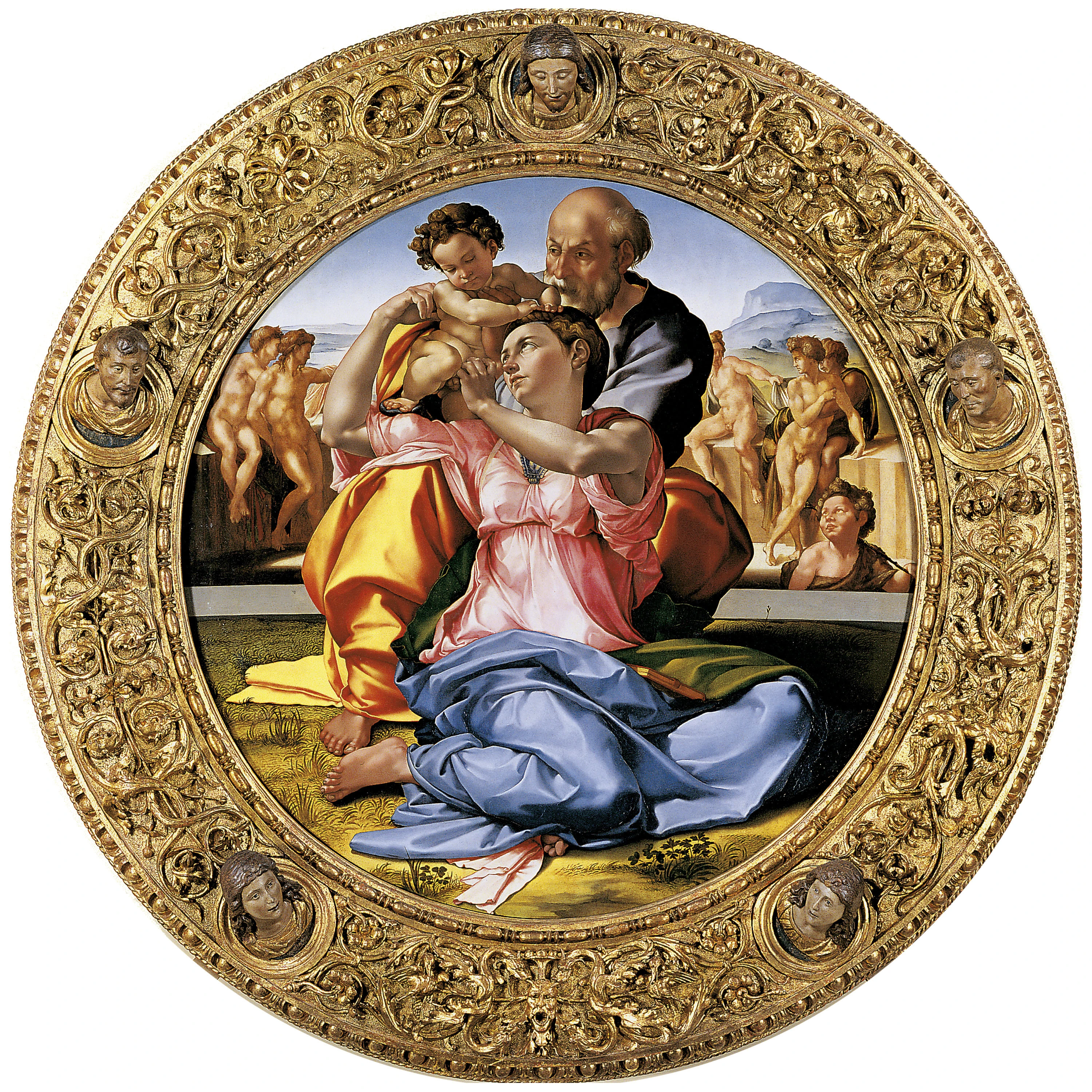 Michelangelo — Doni Tondo, modelagem anatômica e força plástica